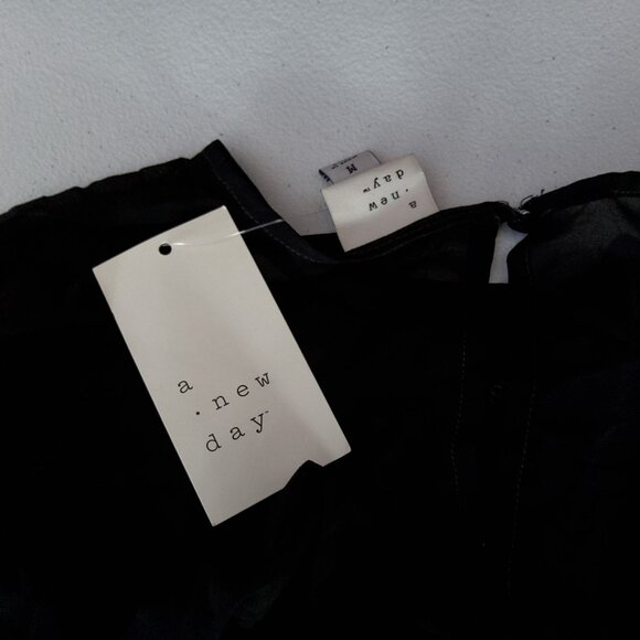 A New Day Womens Black Off-Shoulder Ruffle Top Off-shoulder design Medium - Picture 10 of 11